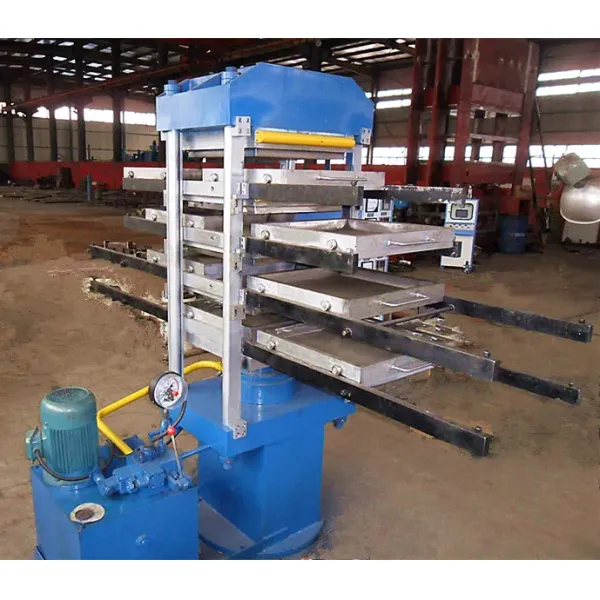 Rubber Tile Vulcanizing Press Machine with 4 Working Layers and 400X400X45 mm Plate Size for Customizable Rubber Tiles