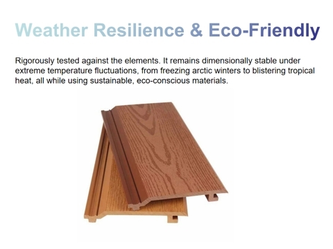 Fire Retardant Exterior WPC Cladding Shields Seamless Interlocking Installation