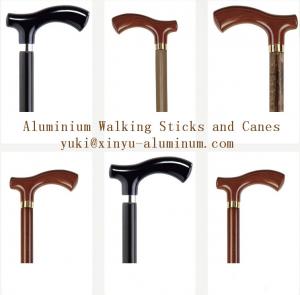 Buy cheap Wooden Grain Transfer Printing Aluminium Round Tube for Walking Sticks / Canes product