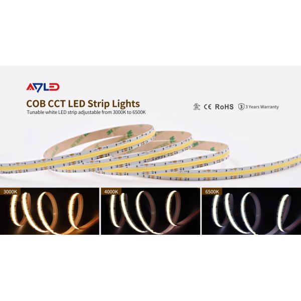 High Light Output CCT 2700K-6500K IP67 Dimmable COB LED Strip For Brightness