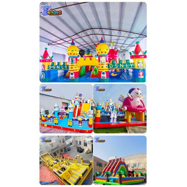 Large Cartoon Inflatable Bouncy Castle Inflatable Theme Parks Bouncing Castle
