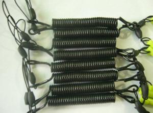 Buy cheap Safe Spring Coil Lanyard with Mobile Phone Short Strap in Black Color product