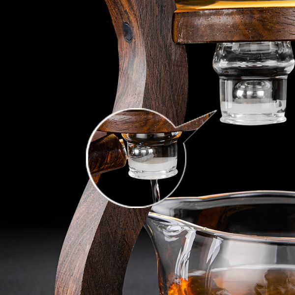 Bamboo Stand Borosilicate Glass Tea Infuser Cup