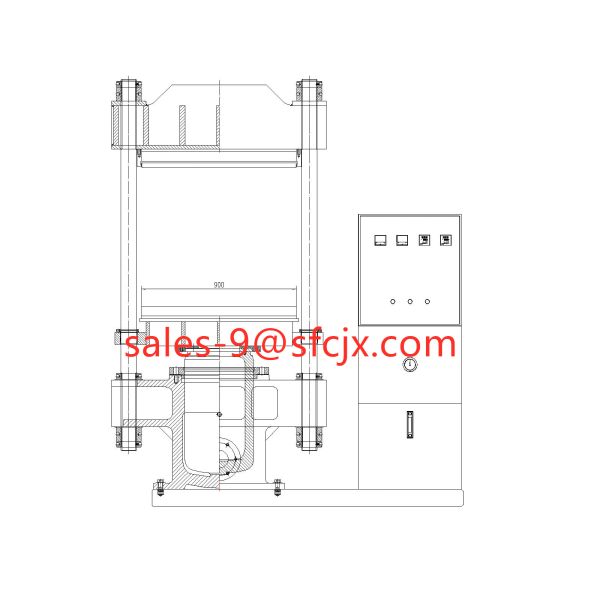 Rubber Road Cone Plate Vulcanizing Curing Molding Press Machine