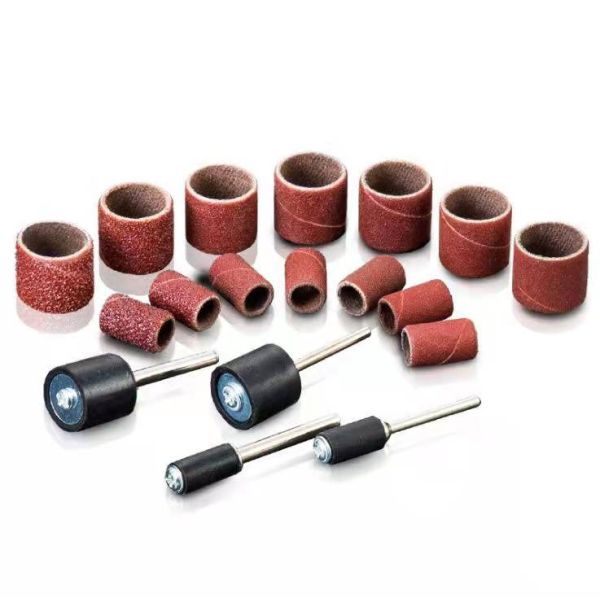 Smooth Red Aluminum Oxide Spindle Sanding Drum Sleeves Set with Hook and Loop Backing