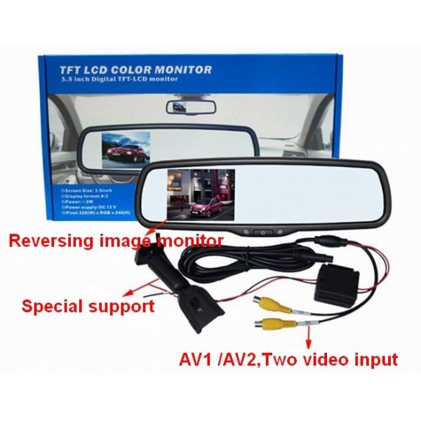Ouchuangbo 3.5 inch digital display Rear view mirror High resolution pictures Built-in Bluetooth OCB-RV352BT