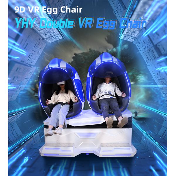 9D Egg Chair Cinema 2 Seats Virtual Reality Game Machine with Effects Indoor/Outdoor Park Rides