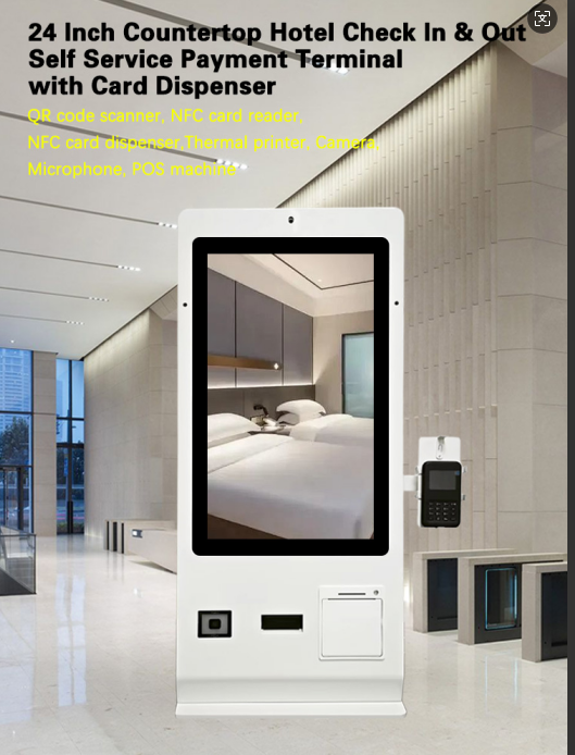 24 Inch Key Dispenser Self Service Kiosk With 13.56 Mhz Card Dispensing Collecting