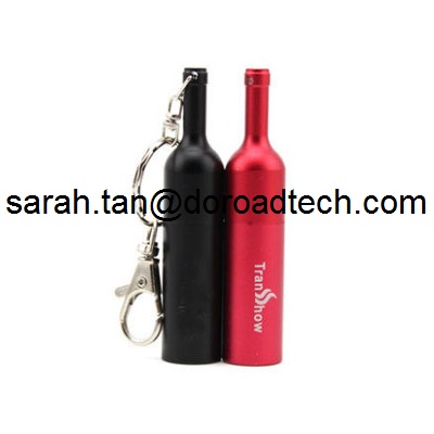 Real Capacity Red Wine Metal Bottle Shaped USB Pen Drives