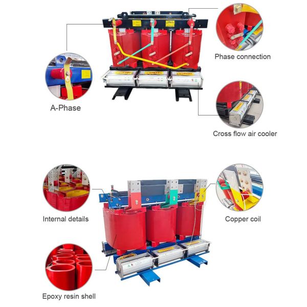 MV HV Electrical Dry Type Distribution Transformer Three Phase 160kva 200kva 250kva