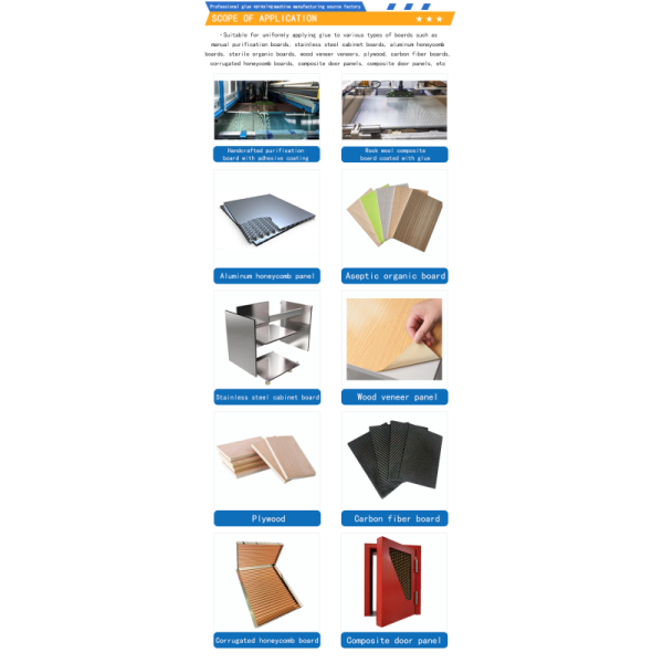 Small Fully Automatic Glue Spreading Machine For Decorative Wood Veneer In A Construction Factory