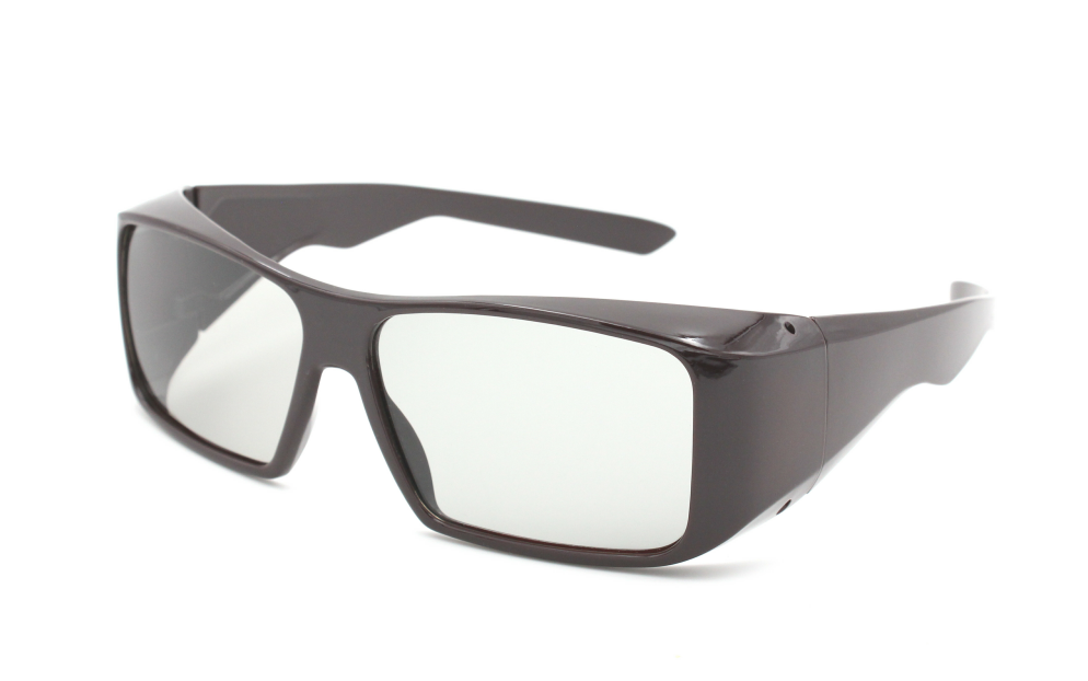 Reusable Passive Adult 3D glasses Rectangular Brown