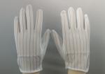 ESD PVC Dotted Anti Static Gloves Three Stitches Lines Design On Back