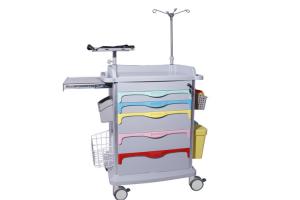 Buy cheap Luxury Patent Medical Trolley ABS Plastic Cart Hospital Emergency Functional Trolley  (ALS-ET001) product