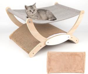 China Cat'S Nest Wooden Cat Bed Swing Cat Rocker Chair All Seasons Removable And Washable Cat'S Bed Cat'S Scratch Board on sale