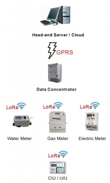Domestic GPRS Remote Reading Prepaid Gas Meter With AMR / AMI System