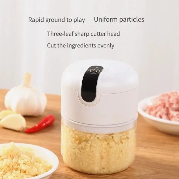 Kitchen Tool 2024 Mini Electric 250mL Garlic Ginger Masher for Sturdy Durable Utensils