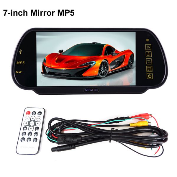 7 Inch TFT LCD Car Backup Camera Mirror Parking Rearview System 750g Weight