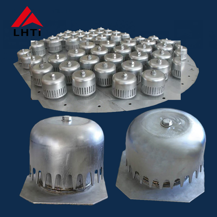 Distillation Towers Titanium Equipment Internal Bubble Cap Plate