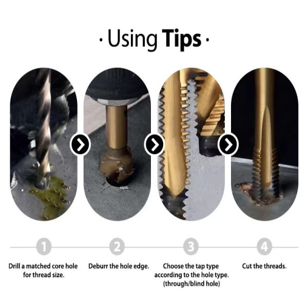 Premium HSS-E M35 Metric Machine Taps | 6H Tolerance Fully Ground Spiral Point Taps | Extended Tool Life for Hard Alloys & Inox