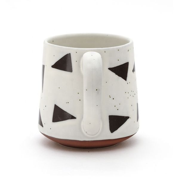 Ceramic Handmade Cups Unique Geometric Smart Black And White Ceramic Coffee Mug For Gift