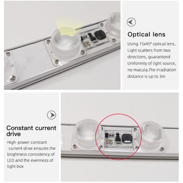Screw Fixing DC24V IP65 450lm CSP1818 Edge LED Light Bar