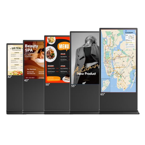 Floor Standing LCD Display Capacitive Digital Signage 55" Vertical
