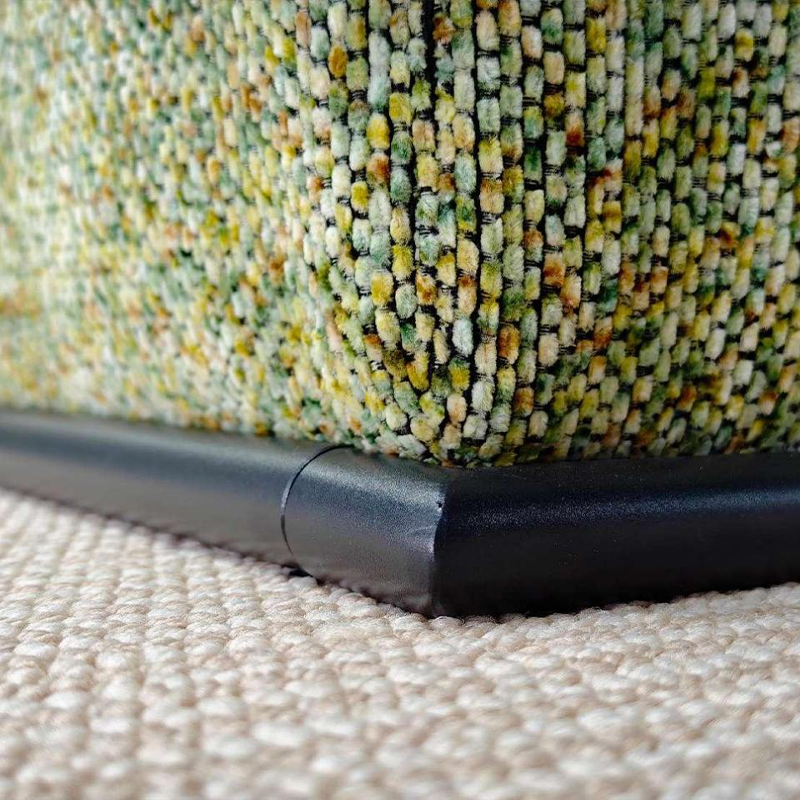 Modern L-Shape Reclining Modular Sofa Comfortable Couch Sponge Filling Fabric Green Compressed Sofa for Living Room