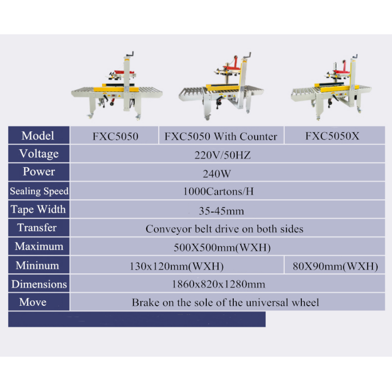FX5050 Semi Automatic Carton Case Sealer The Perfect Solution for Your Packaging Needs