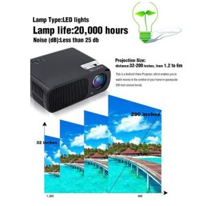 2600 Lumens 800x480 USB/HDMI/TV/AV/YPBPR/VGA/Audio Input Wireless LED Video