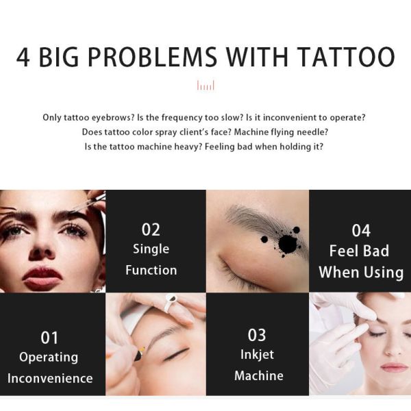 Newest Black Machine For Pmu Micropigmentation Microblade Machine Wireless Tattoo Machine Permanent Makeup