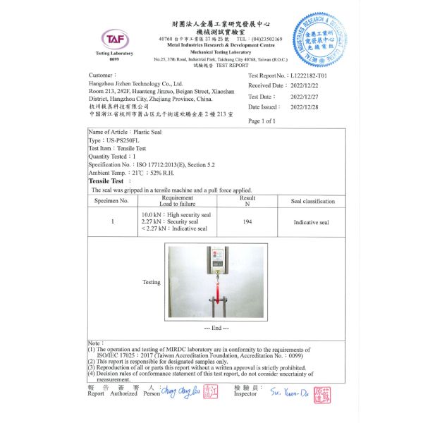 194N Tensile Strength Pull Tight Plastic Seal PP ABS Material For Container Security