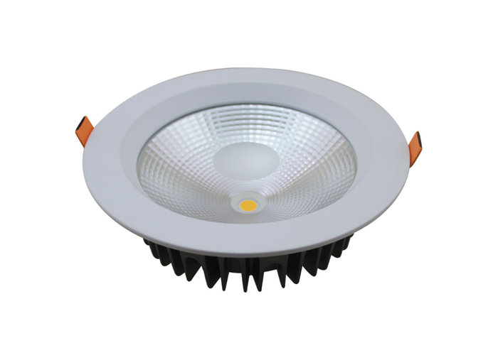 Hotel / Mesuem Cob LED Downlight 5000K , 30W White LED Downlights With External Driver