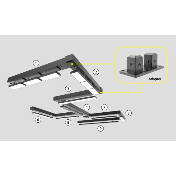 15W Dimmable Led Track Lighting , Ceiling Mount Track Lighting AC110-120V AC180 - 240V