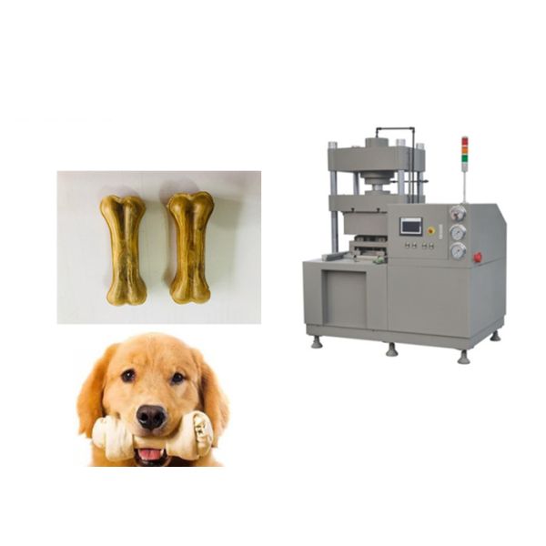 Twin Molds Rawhide Dog Bone Making Machine