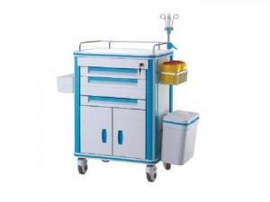 Buy cheap Hospital ABS Medical Emergency Trolley Medical Trolley Equipment With I.V Pole product