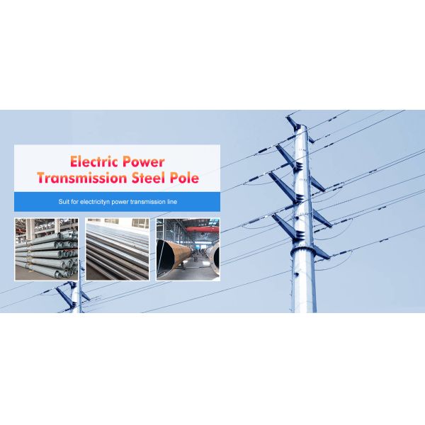 40FT Octagonal Electric Steel Pole For Transmission Line
