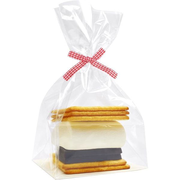Opp Plastic Packaging Bag Candy Bopp Clear Block Bottom Pouch Opp Square Bottom Bag Opp Cello Gusset Square Bottom