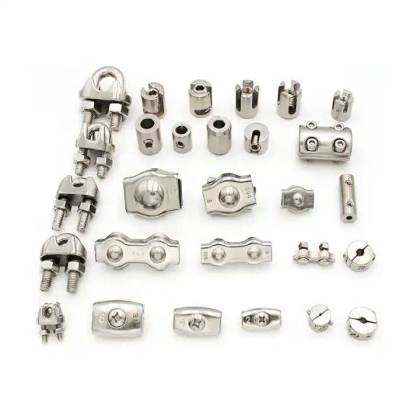 Galvanized Finish Rigging Hardware Easy Installation Stainless Steel Cable Clamps