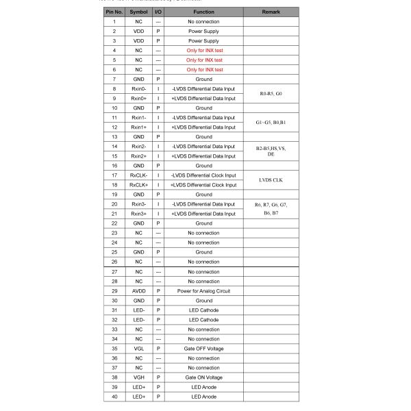 Normally Black 10.1 Inch LVDS TFT LCD Display With 650nits Brightness