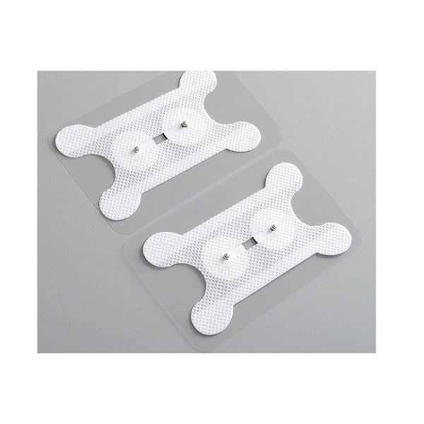 Non-woven fabric material snap button electrode for swallowing treatment instrument