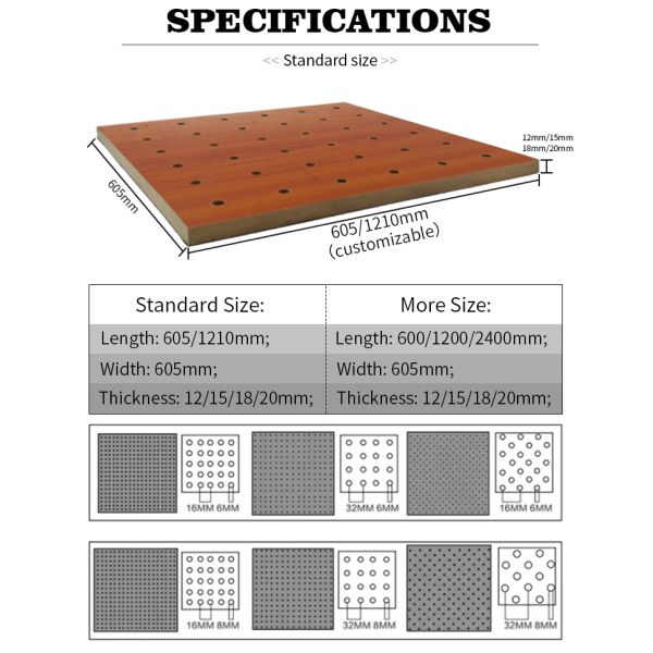 Hall Perforated Acoustic Panel Interior Acoustic Wall Panels Decorative