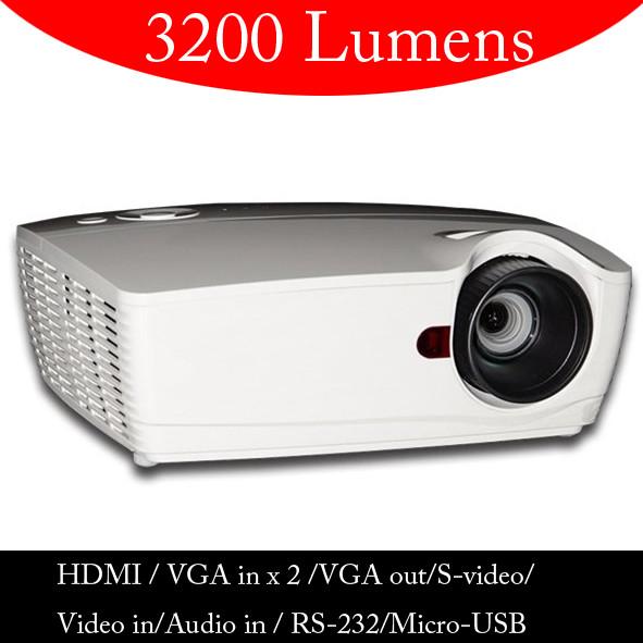 Quality 3200 ANSI Lumen HD DLP Video Projector With HDMI VGA In Out For School Education Office for sale