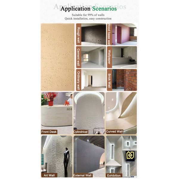 Bendable Fireproof Eco-friendly Flexible Stone Wall Panel