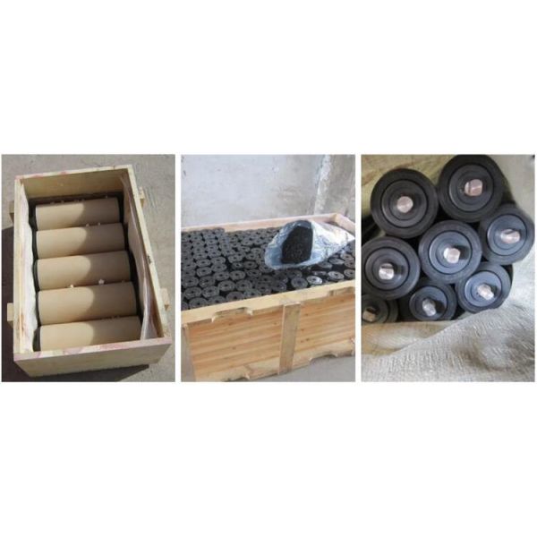 Impact Resistant HDPE Pipe Idler Polymer Roller Belt Conveyor Troughing Roller