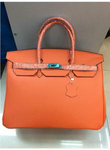 Buy cheap high quality 40cm light orange lychee cowhide luxury designer handbags women big brand handbag L-RB5-2 product