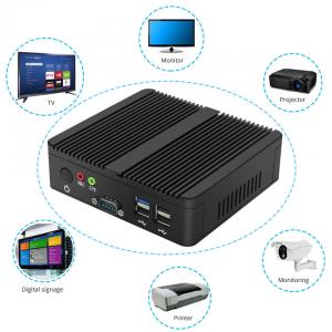 China Fanless Linux Pfsense Industrial Mini Workstation Computer PC N2930 300Mbps VGA RS232 on sale