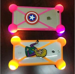Buy cheap Hot Sale Universal Silicone Phone Case 3D Cartoon LED Flash Light Phone Cover For Iphone Accessories product
