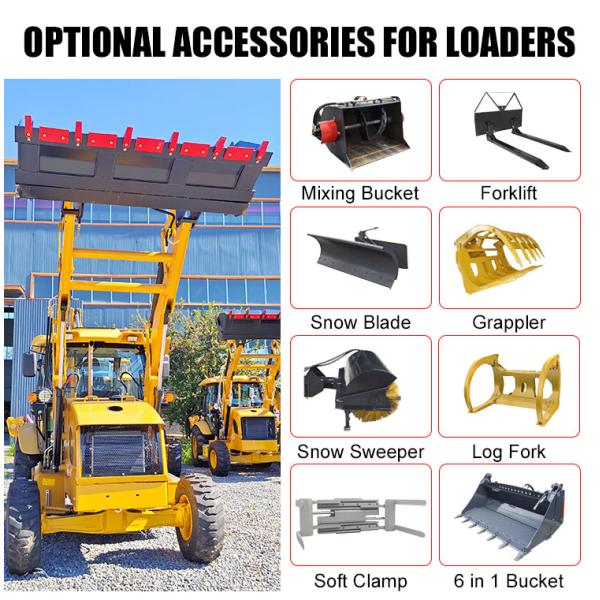 Compact Backhoe Loader with 75 KW Diesel Engine 1.3m³ Bucket Capacity and 2800 KG Loading Lifting Capacity