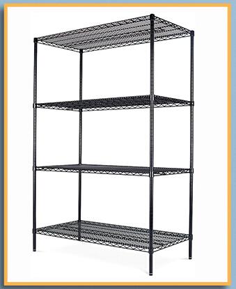 NSF Racking Household Shelf Chrome Wire Mobile Shelving